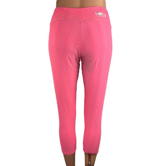Booty by Brabants Women's Pink Mid Rise Pull On Athletic Yoga Leggings Size S - Picture 3 of 5